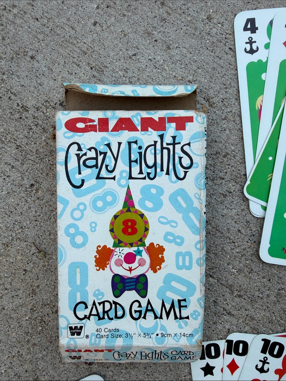 Giant Crazy Eights Card Game by Whitman - Complete Set